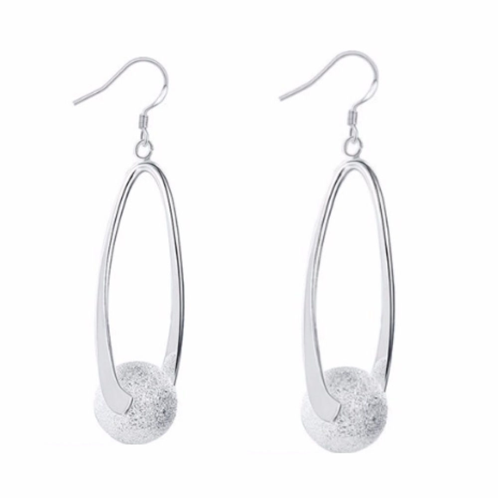 Sterling Silver filled Stardust Ball Drop Earrings